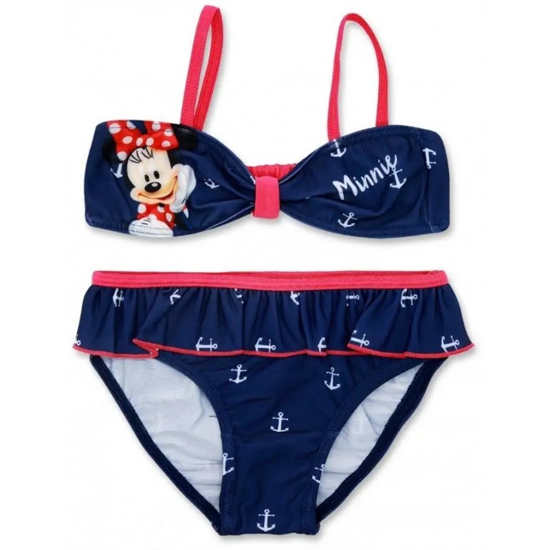 Dievčenské dvojdielne plavky Minnie Mouse - tm. modré