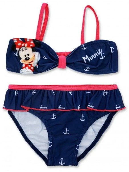 Dievčenské dvojdielne plavky Minnie Mouse - tm. modré