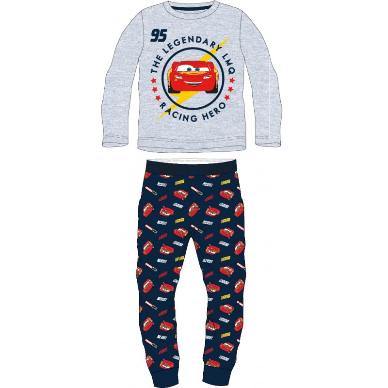 Chlapčenské pyžamo s dlhým rukávom Autá - Cars - šedé