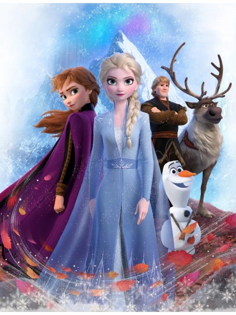 Veľká dievčenská fleecová deka Ľadové kráľovstvo / Frozen