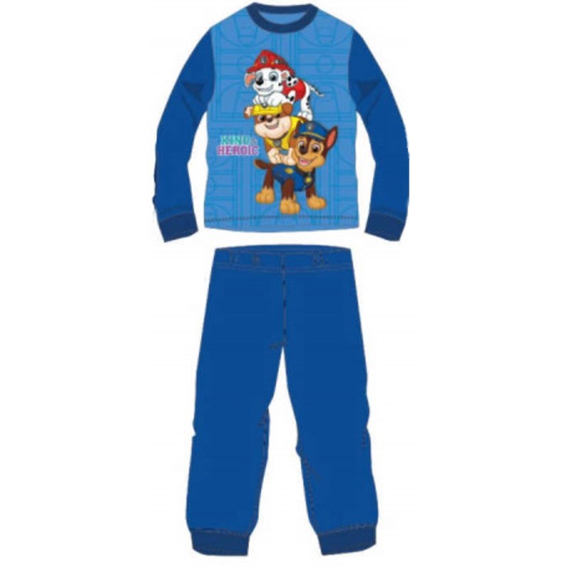 Chlapčenské bavlnené pyžamo Tlapková patrola - modré