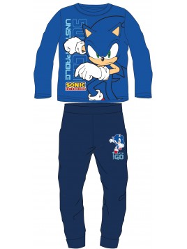 Chlapčenské bavlnené pyžamo Ježko Sonic - modré