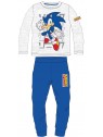 Chlapčenské bavlnené pyžamo Ježko Sonic - šedé