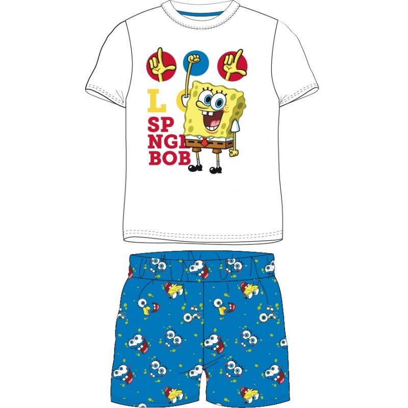 Dětské letní pyžamo Spongebob - modré