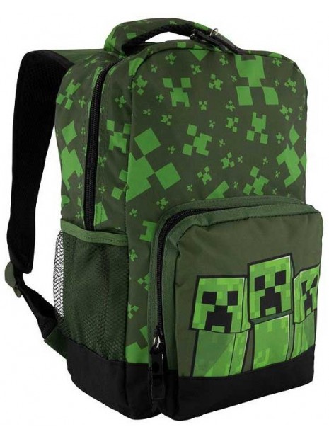 Dětský batoh s přední kapsou Minecraft - zelený