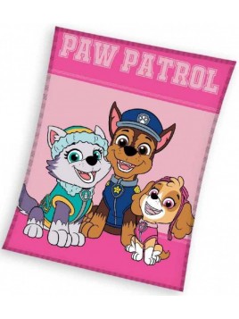Detská fleecová deka Tlapková patrola - Paw Patrol - ružová