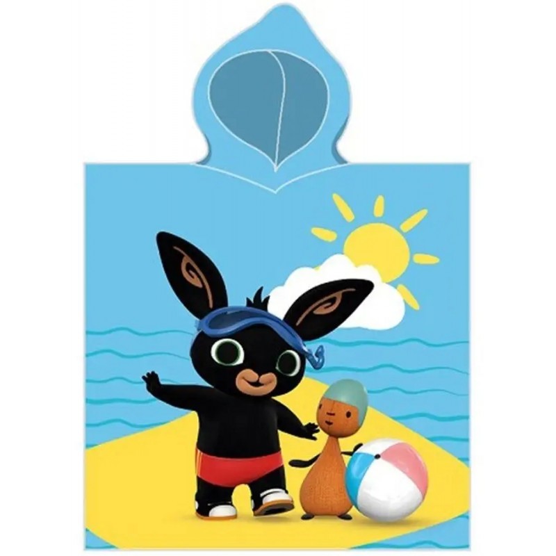 Dětské bavlněné pončo - osuška s kapucí zajíček Bing