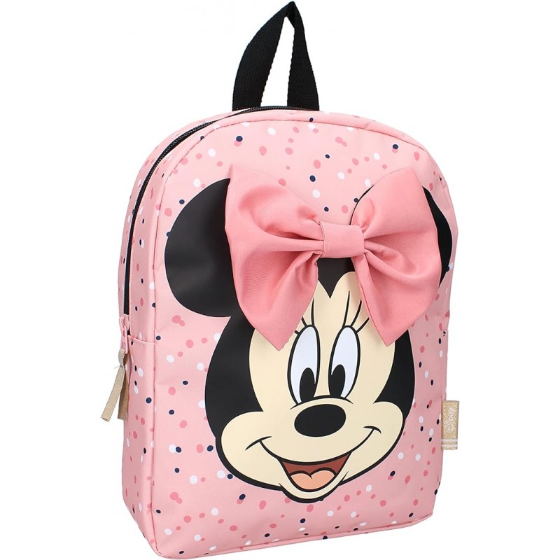 Dievčenský batoh Minnie Mouse s mašľou - ružový