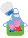 Dětská zástěra a kuchařská čepice Prasátko Peppa a George