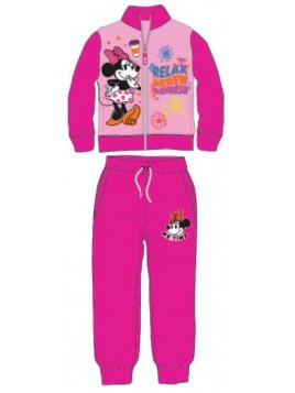 Dievčenská tepláková súprava Minnie Mouse - tm. ružová